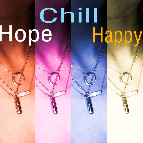 Happy Hope & Chill Pills Gold Necklace - Picture 2 of 6